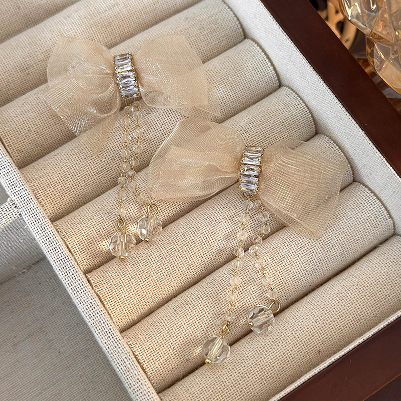 메쉬 플라워 이어링