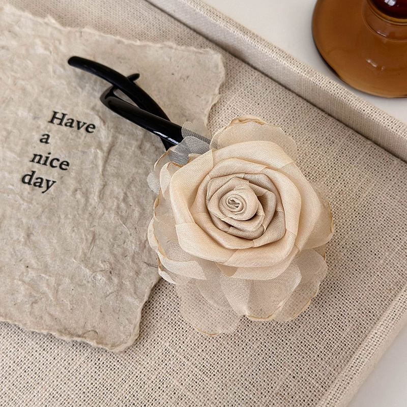 Grampos e Elásticos para Cabelo Flores de Rosa