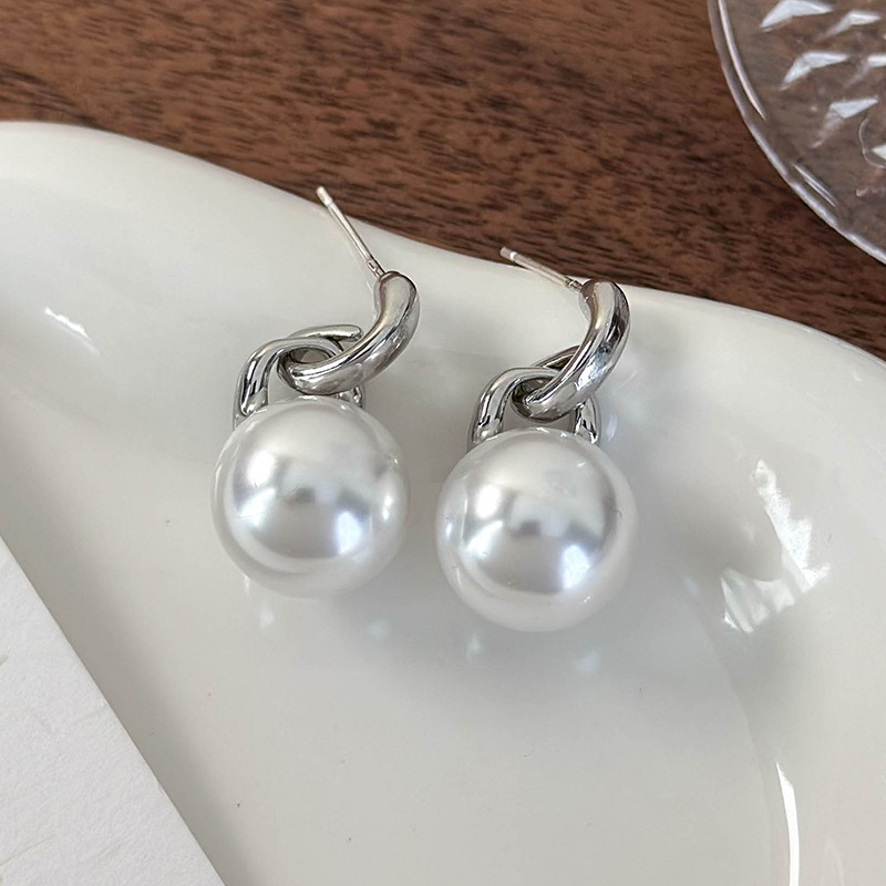 Геометричні Сережки з Перлами