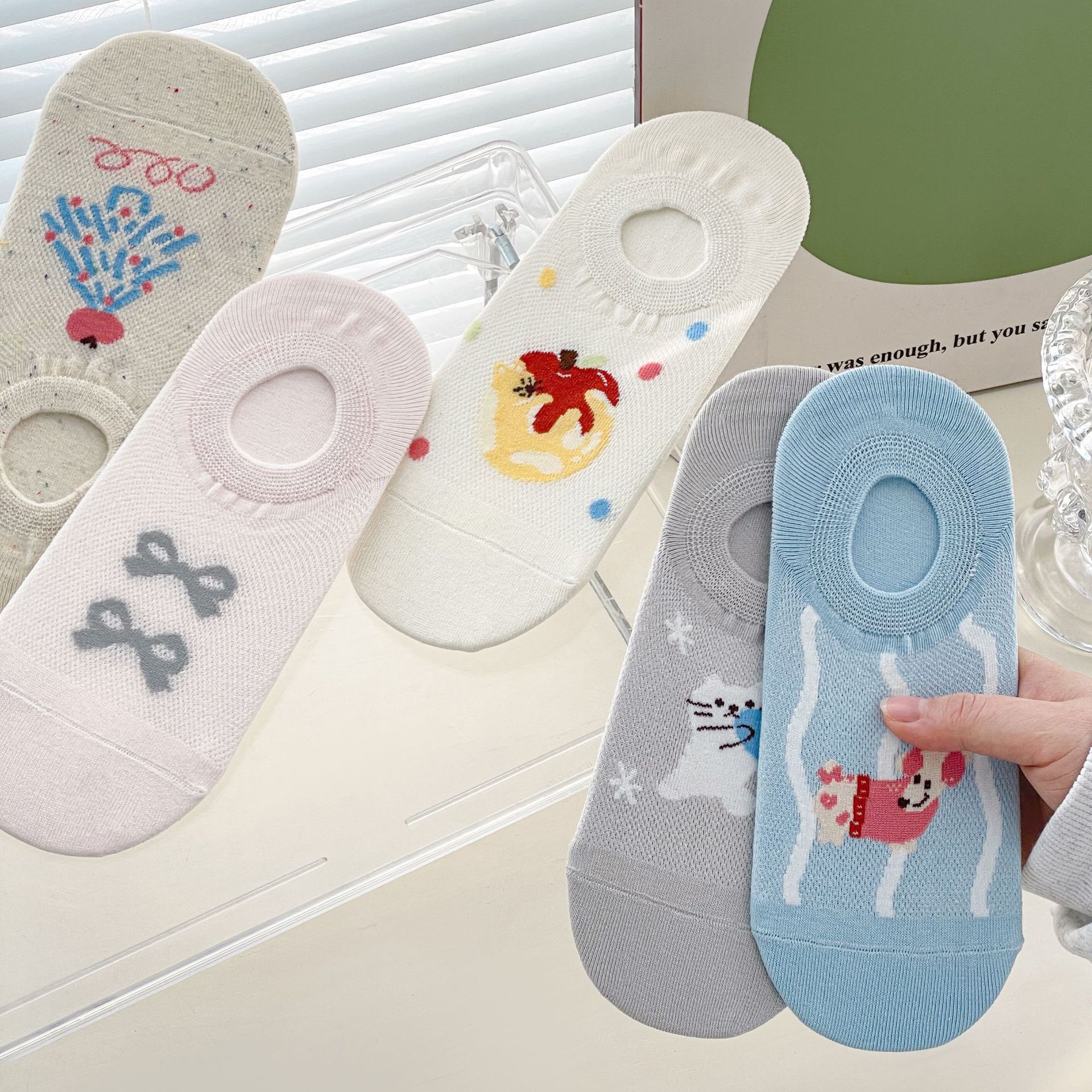 Meias Tornozelo Invisíveis Animadas para Mulher