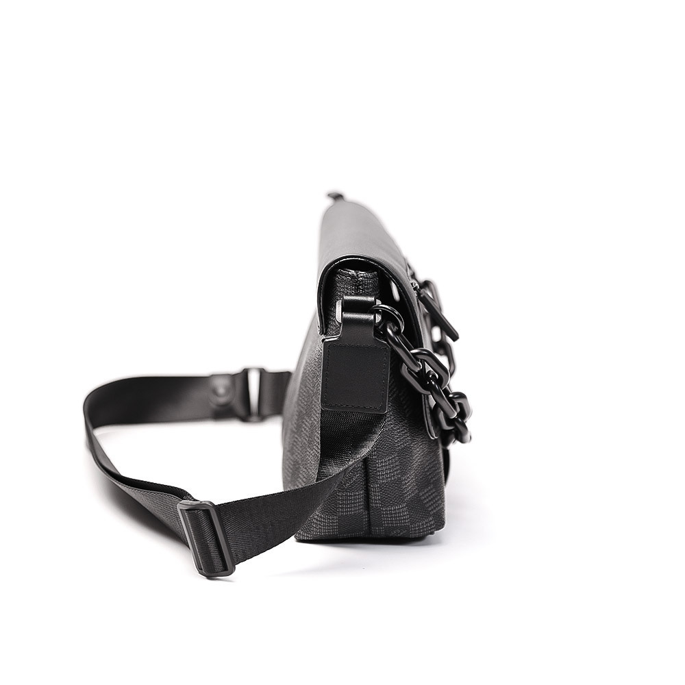 メンズチェック柄クロスボディバッグ