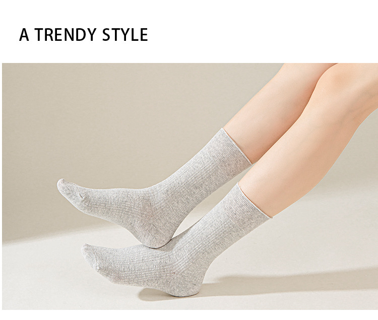 Meias de Algodão com Riscas para Mulher