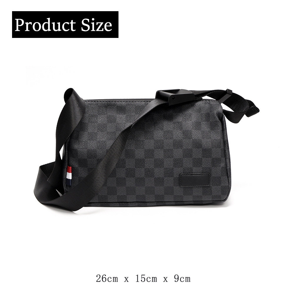 Heren Schoudertas met Ruitpatroon