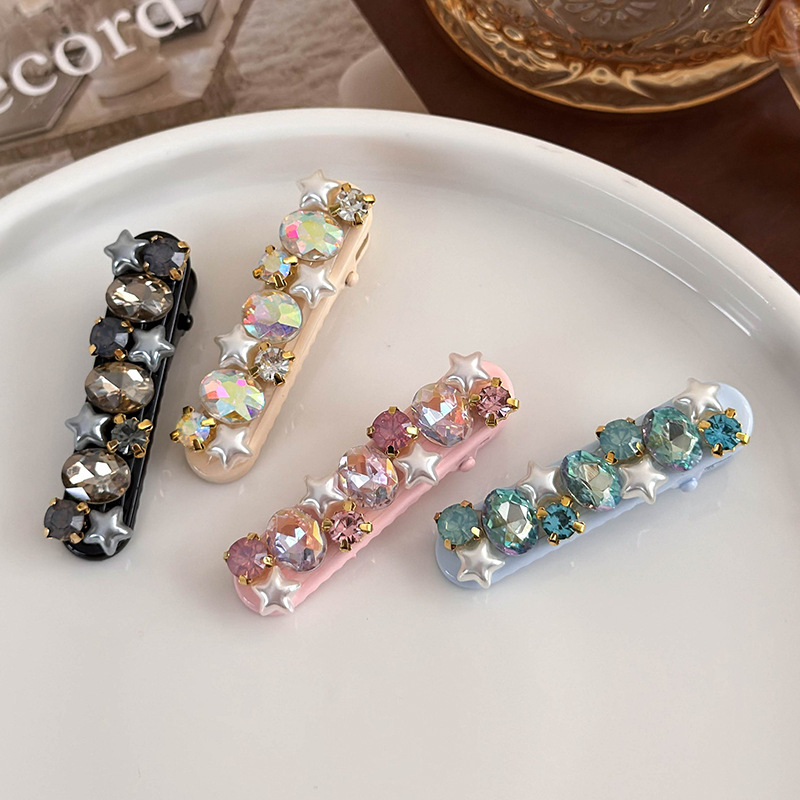 Заколка для волос с блестящей звездой и жемчугом