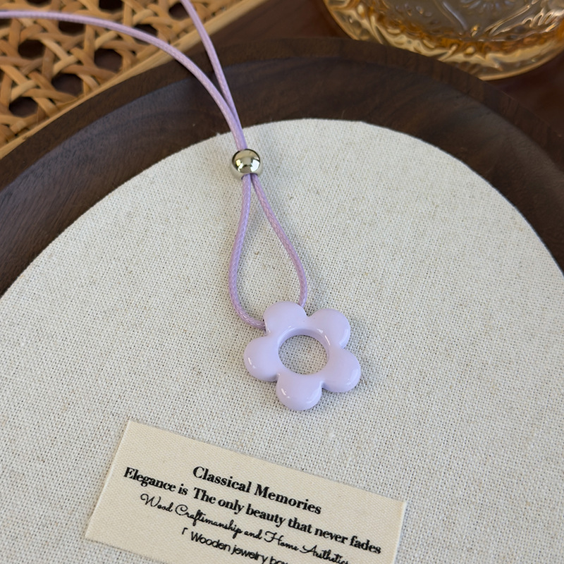 Flower Wax Rope Necklace