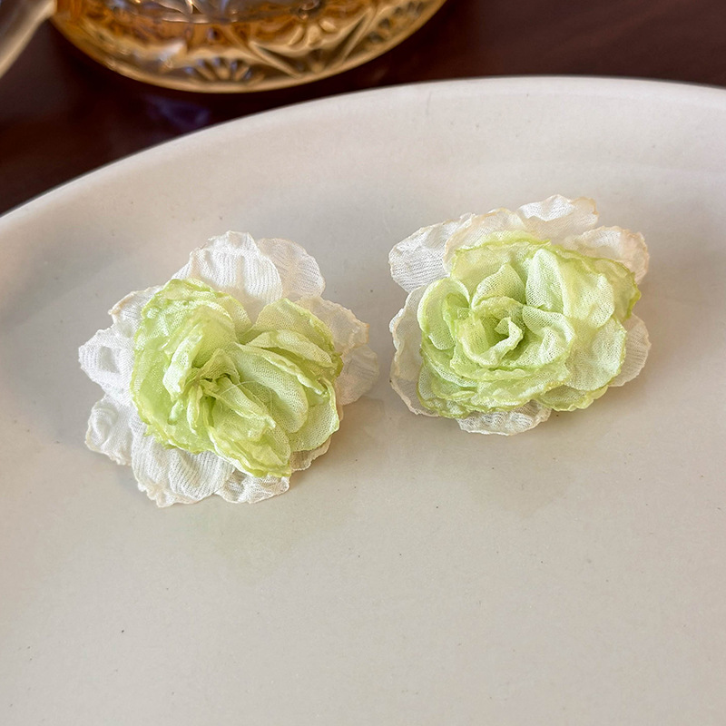 메쉬 플라워 이어링