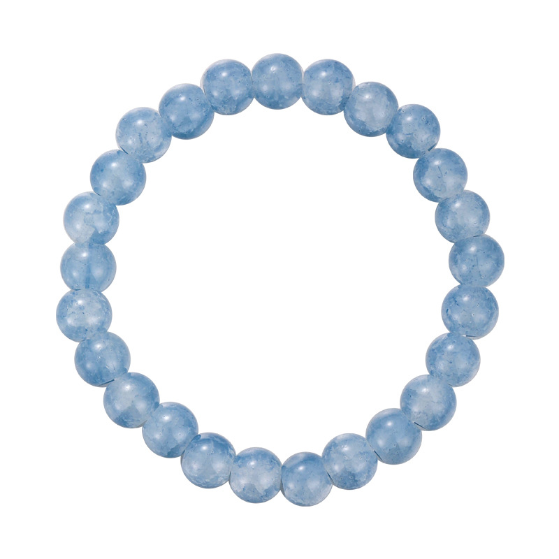 Bracelet Camélia Perle de Cristal Bleu Marin