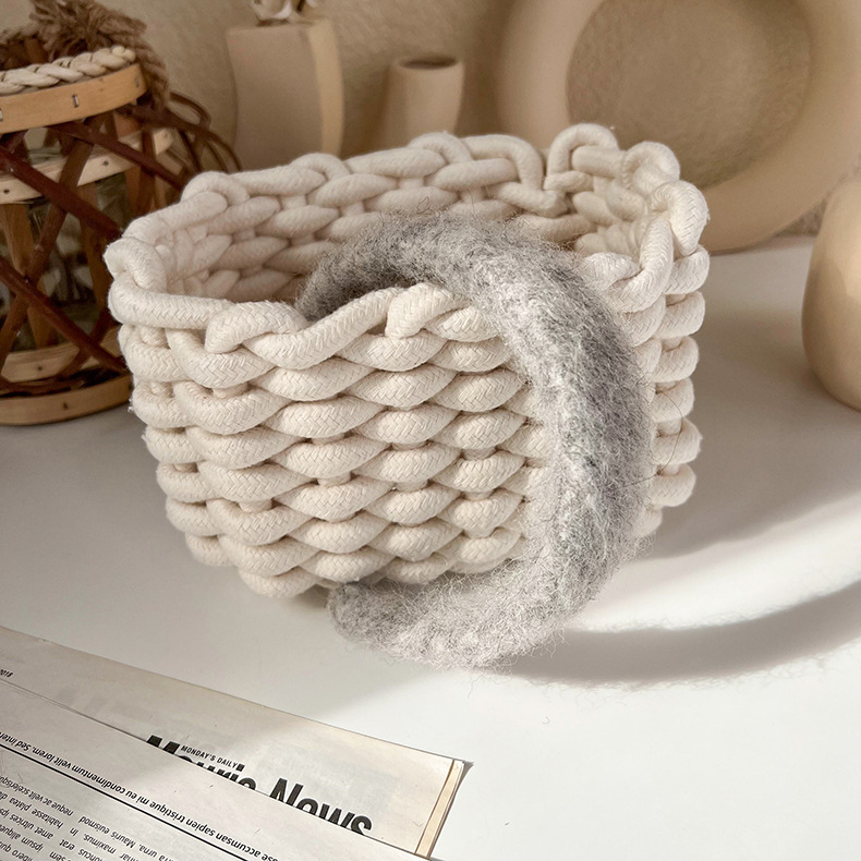 Bandă de Păr Tricotată Gri