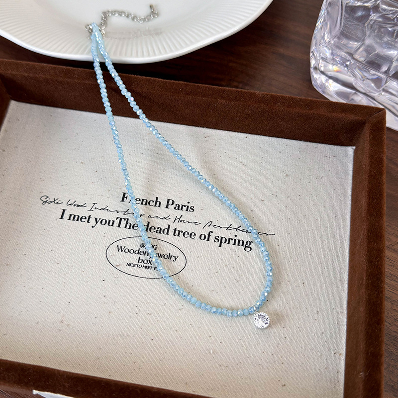 Kristallperlen-Herz-Collier