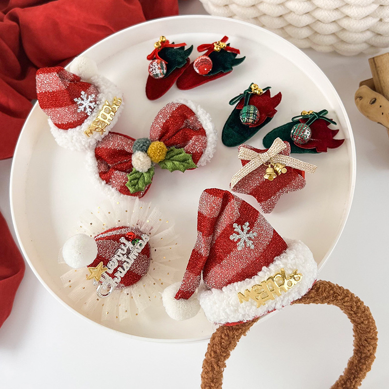 Agrafuri și benzi pentru păr de Crăciun