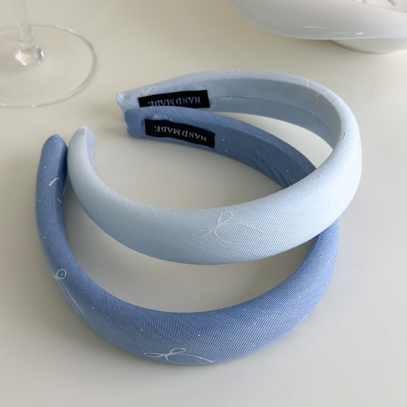 Diadema Ancha con Estampado de Lazo Francés