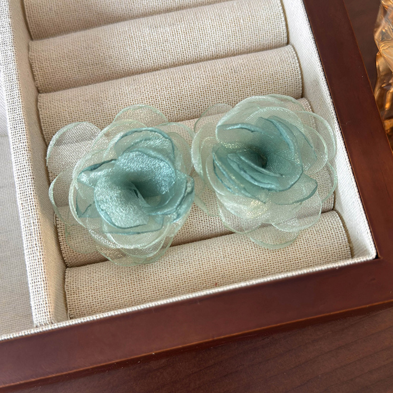 메쉬 플라워 이어링