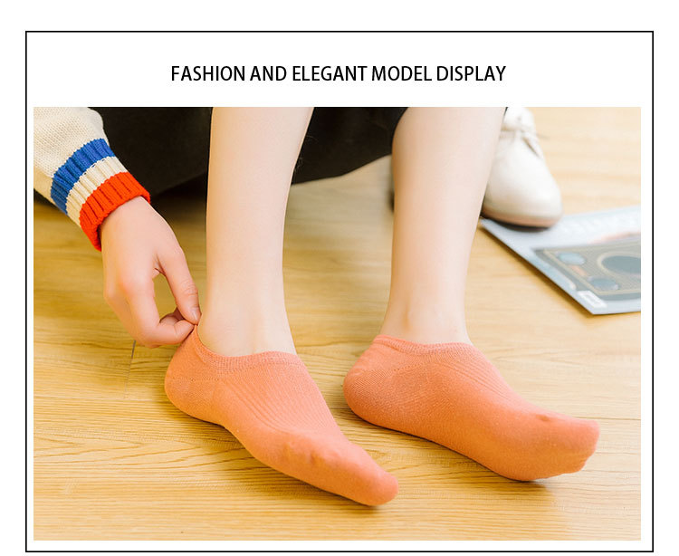 Женские Хлопковые Невзрачные Низкие Носки