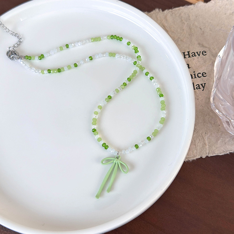 Collana con Fiocco di Perle di Vetro