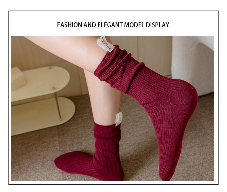 Meias Mid-Calf de Algodão