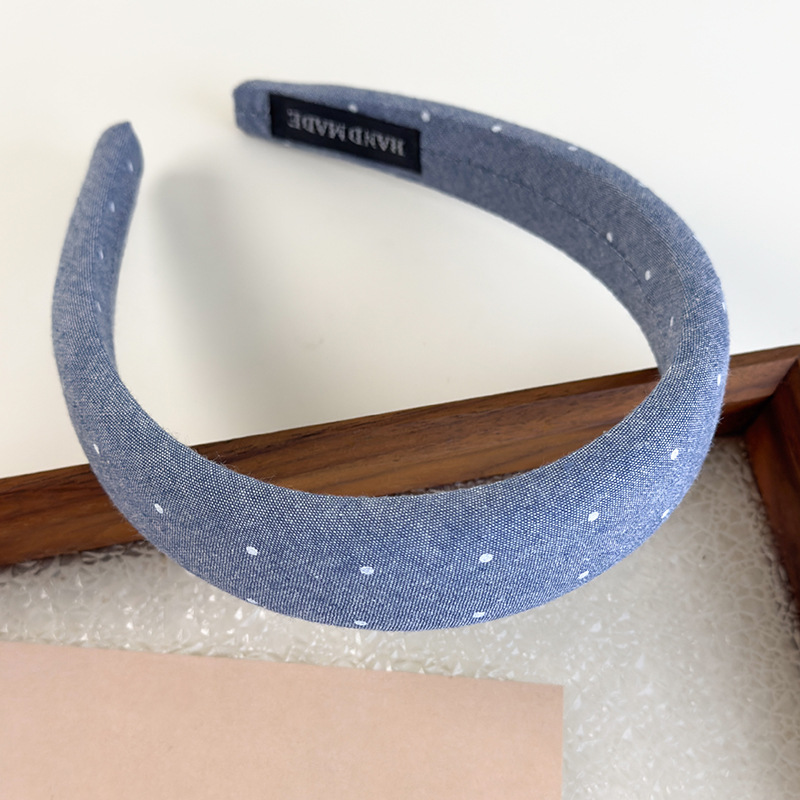 Bandă pentru Păr Denim cu Pietre Strălucitoare