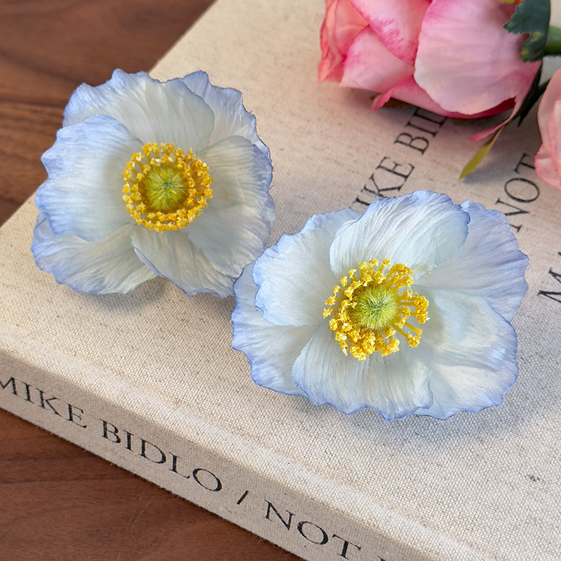 أقراط خشخاش زهور