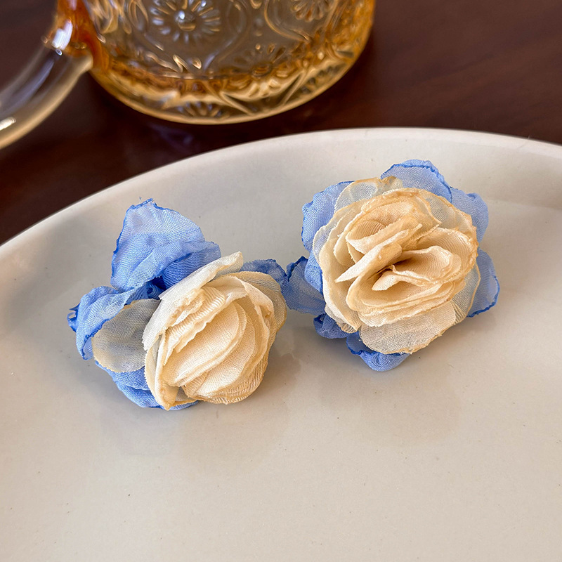 메쉬 플라워 이어링