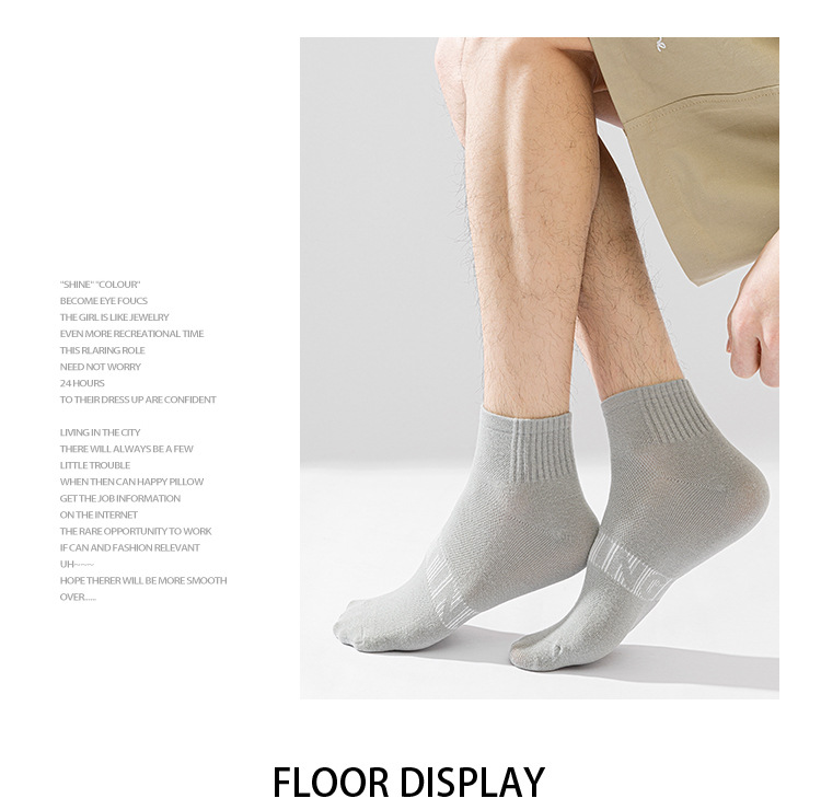 Kaus Kaki No-Show Pria Katun