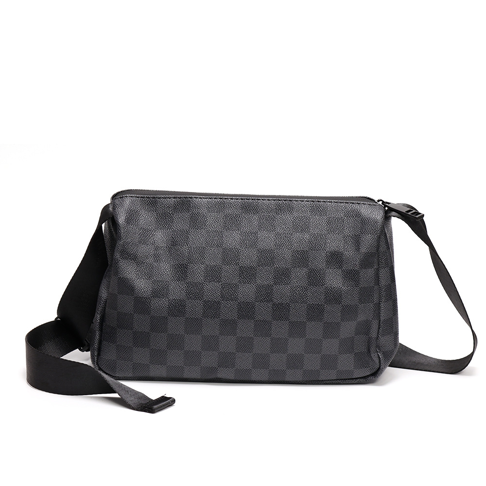 Heren Schoudertas met Ruitpatroon