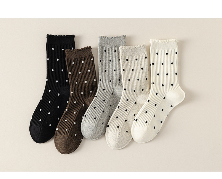 Dámské Krajkové Podkolenky s Tečkami