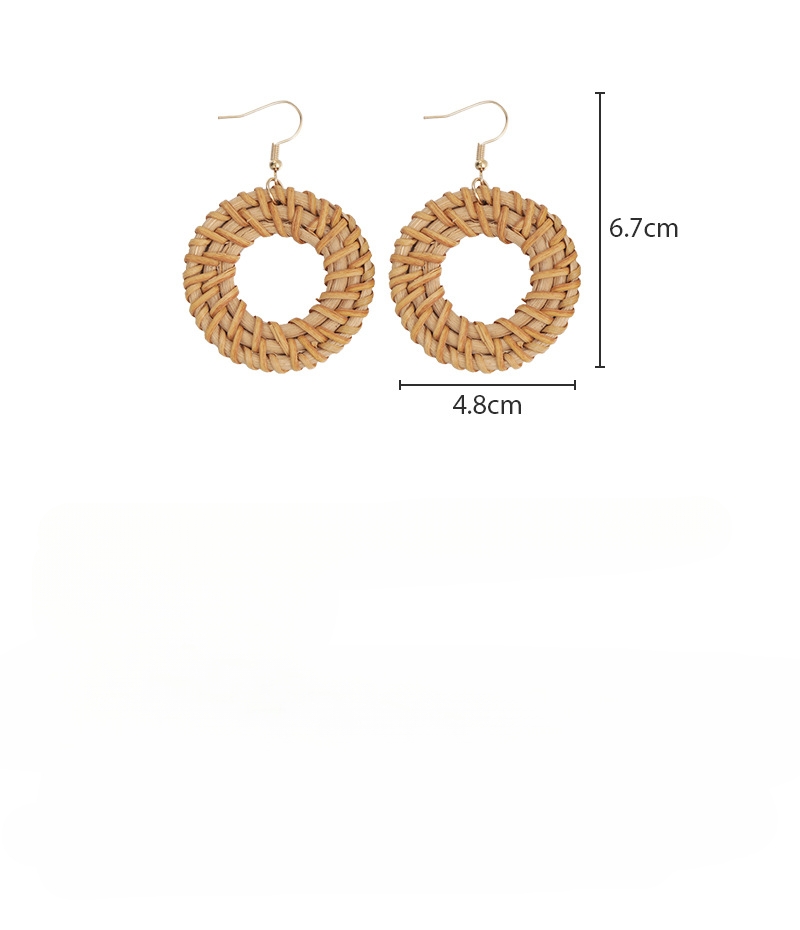 대나무 후프 귀걸이