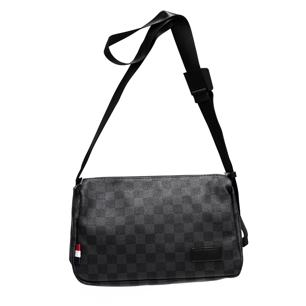 Heren Schoudertas met Ruitpatroon