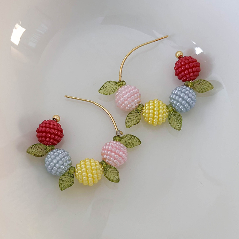 Сережки з малиною