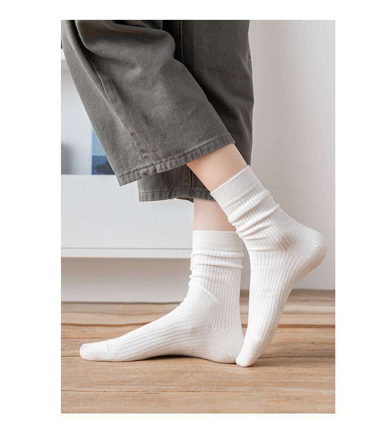 Meias Meia-Canela Cor Sólida para Mulheres
