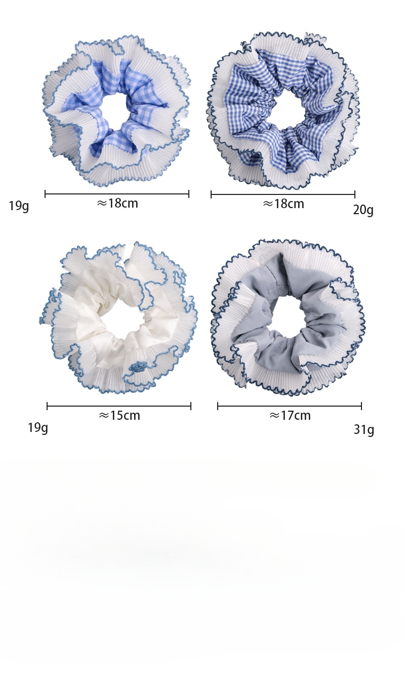 Niebieska Kraciasta Gumka do Włosów