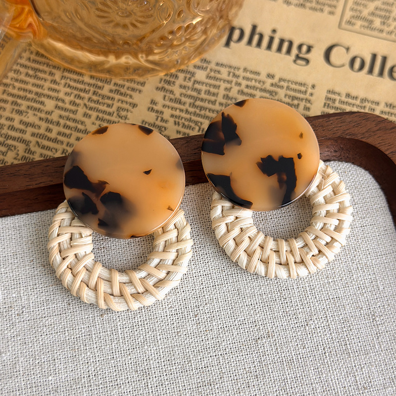 Bohemian Straw Earrings