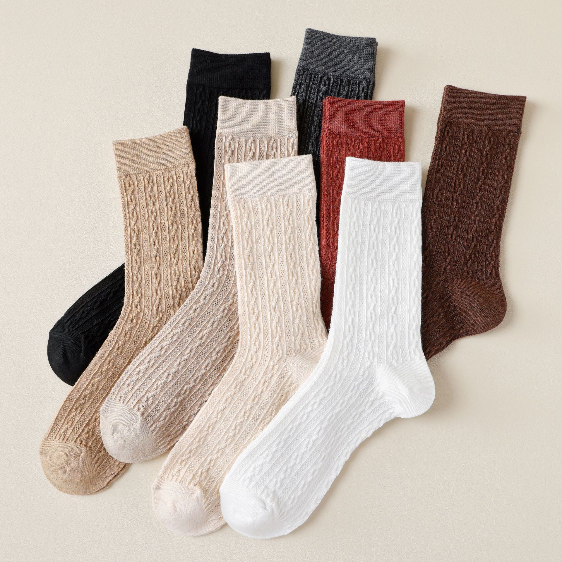 Pletené ponožky do půlky lýtka