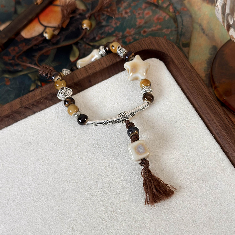 Регульований Керамічний Браслет зі Зірочками