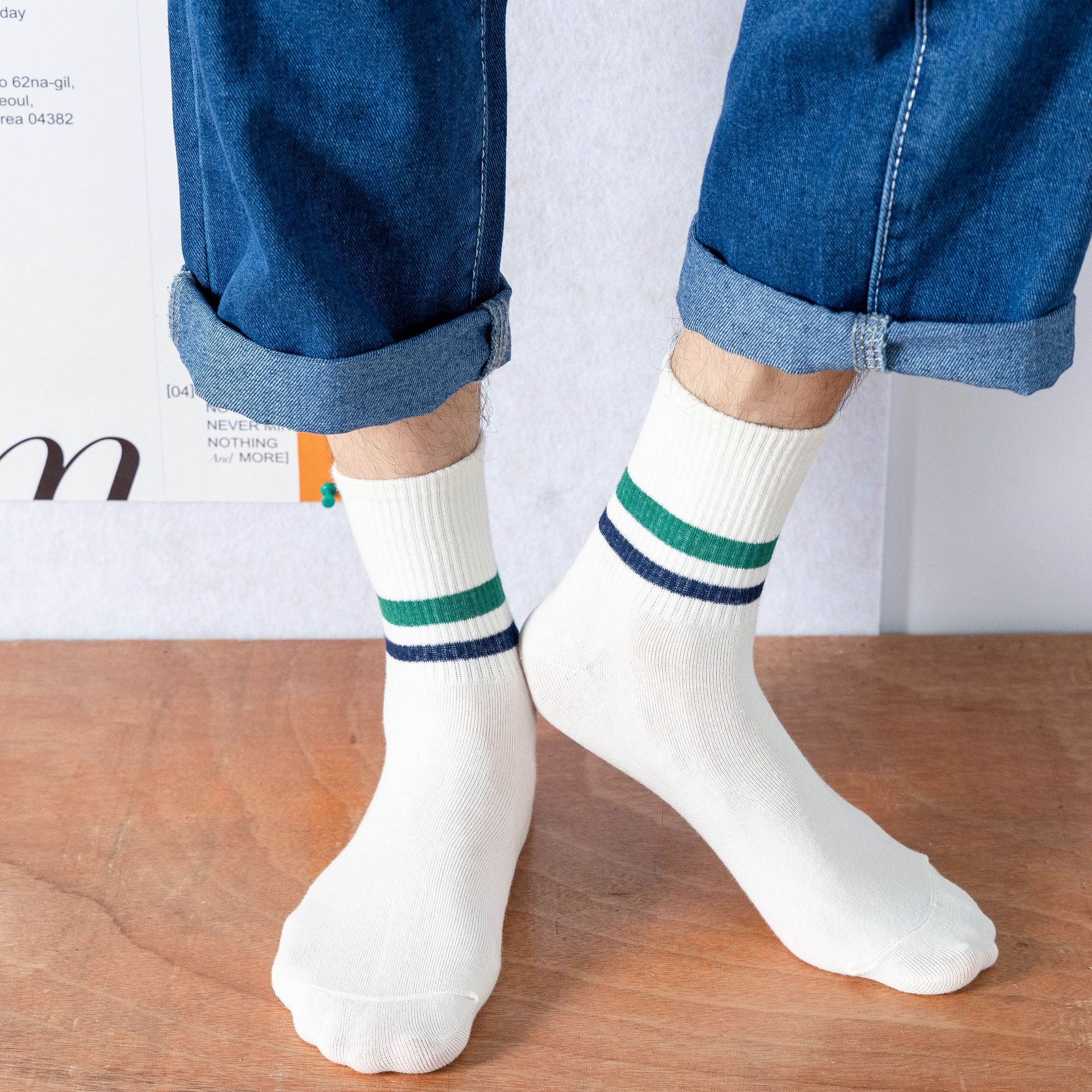 Meias até a panturrilha masculinas