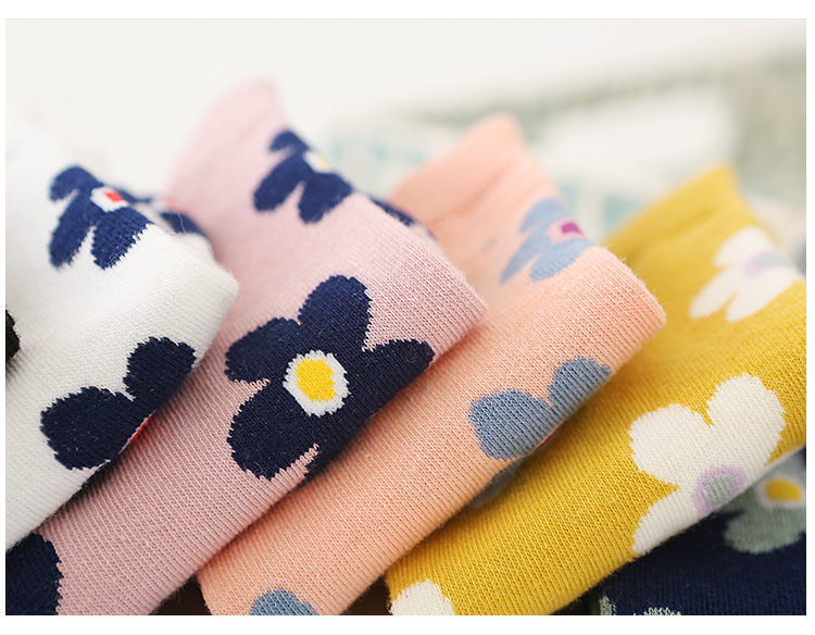 Floral No-Show Socks