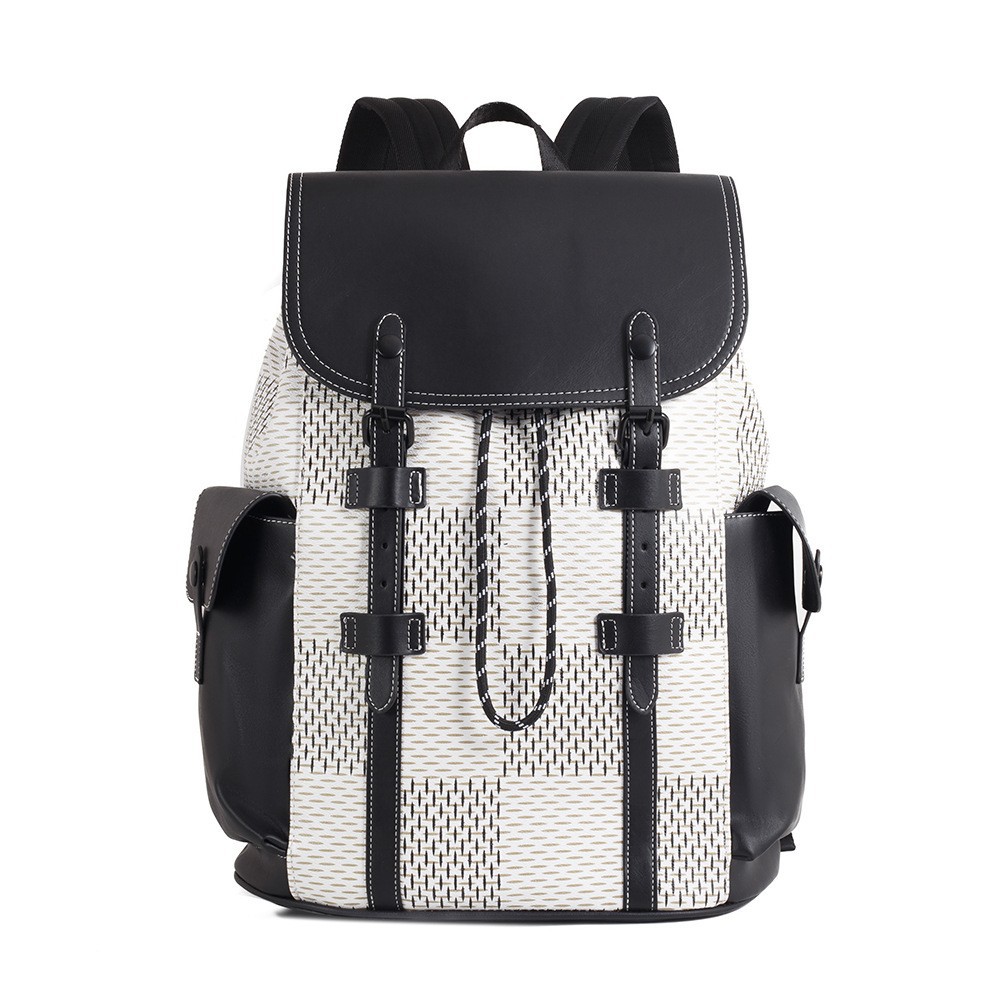 Мужской рюкзак в клетку Большой вместимости