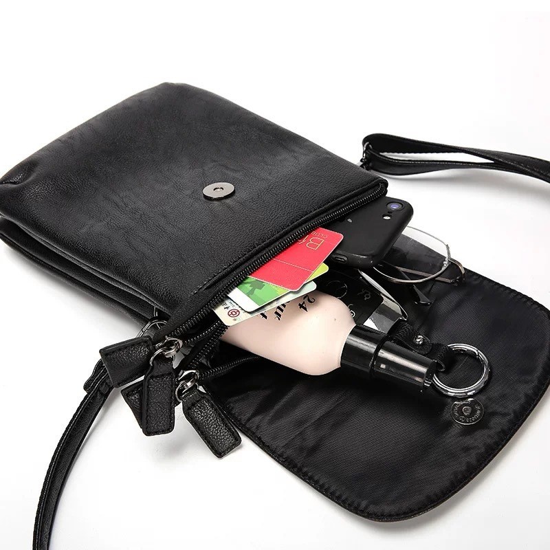 Borsa a tracolla uomo PU con catena