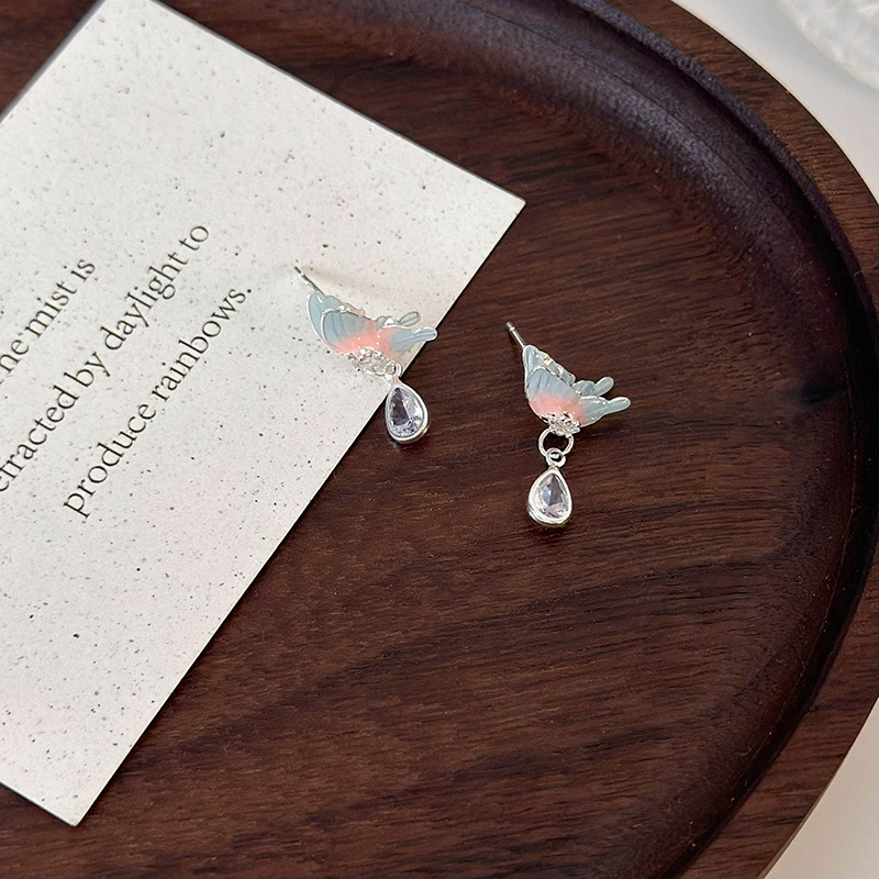 Přechodové Růžové Motýlí Náušnice