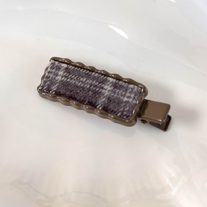 Agrafă de Păr Metalică cu Carouri