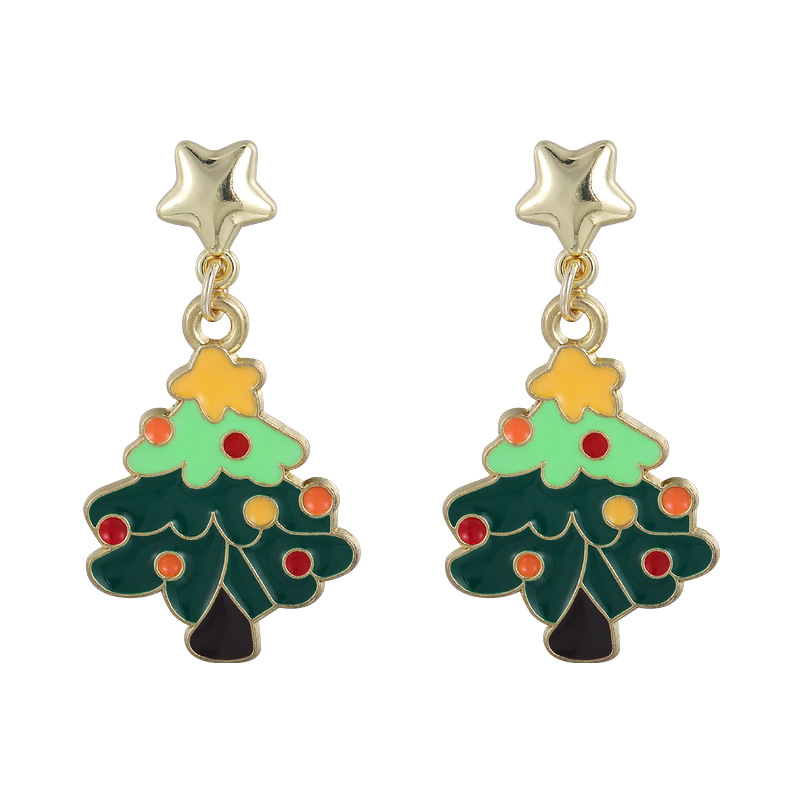 أقراط كريسماس غير متماثلة