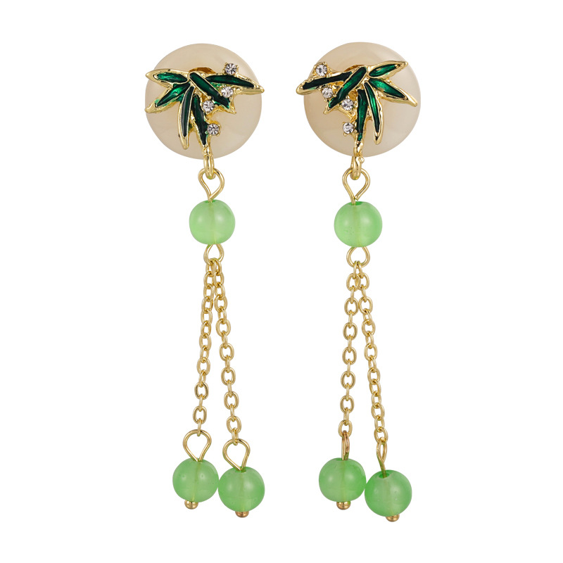 Bambu Pärl Tofflor Örhängen