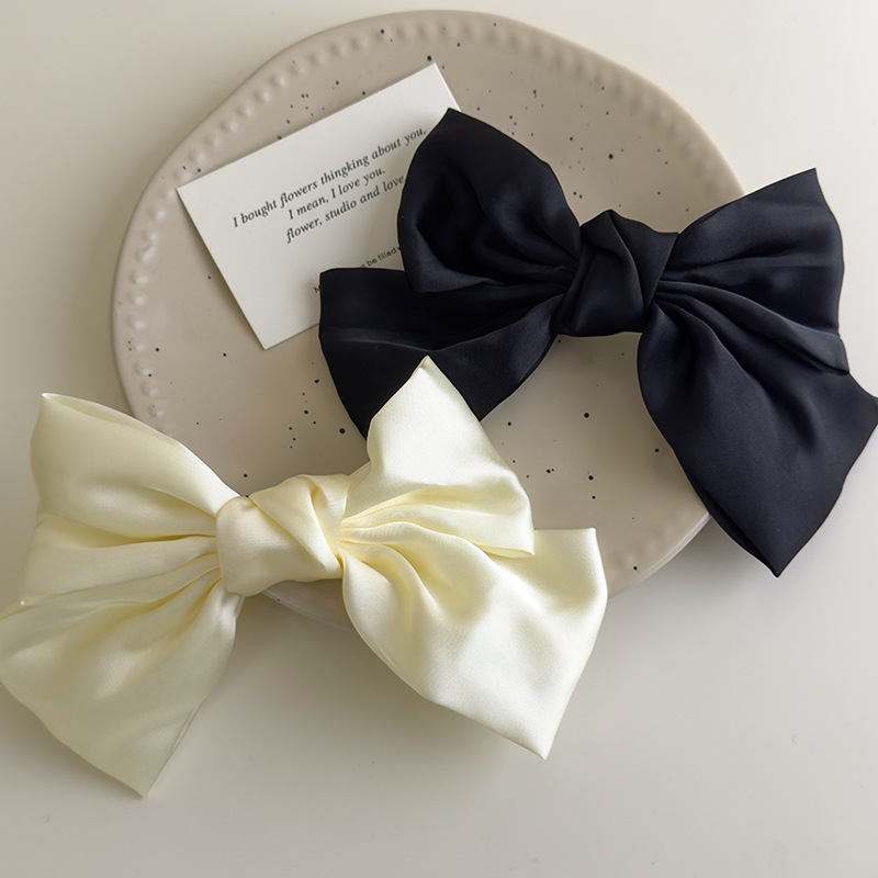 Pinza para Cabello con Lazo Beige