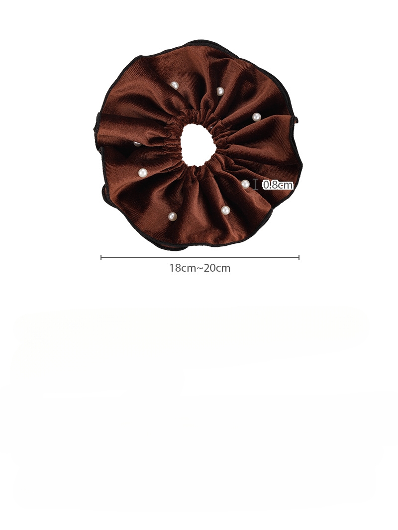 Vintage Sammets Hårsnodd Med Pärlor Stor Storlek