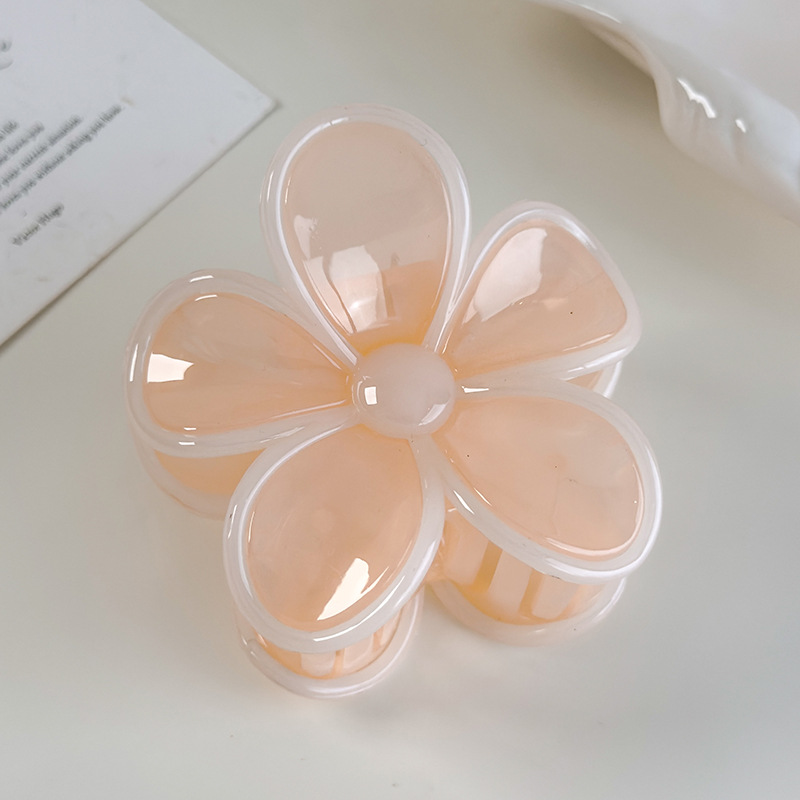 Blommig Akryl Hårklämma