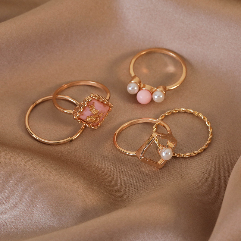 컬러 비즈 반지