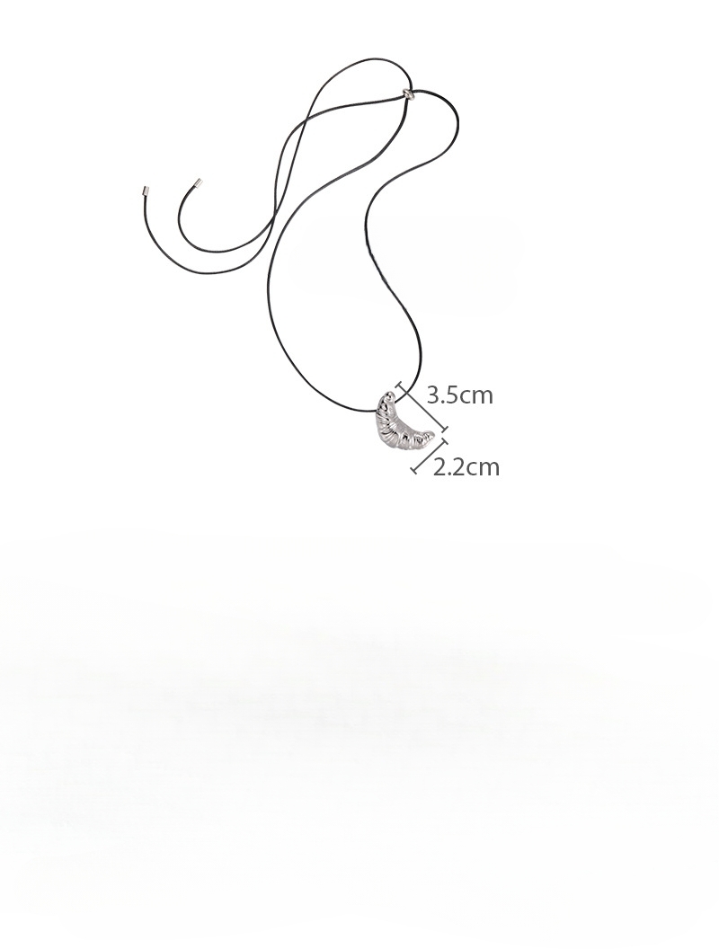 Metalowy Naszyjnik Croissant