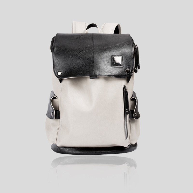 남성 PU 가죽 백팩