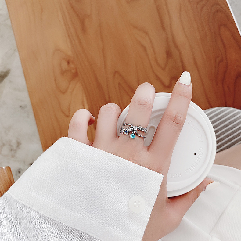 Floral Heart Open Ring