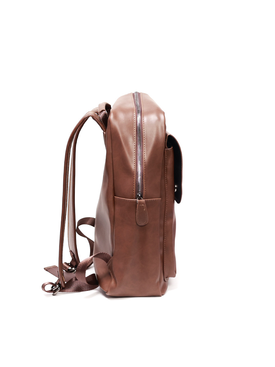 크레이지 호스 가죽 유니섹스 백팩