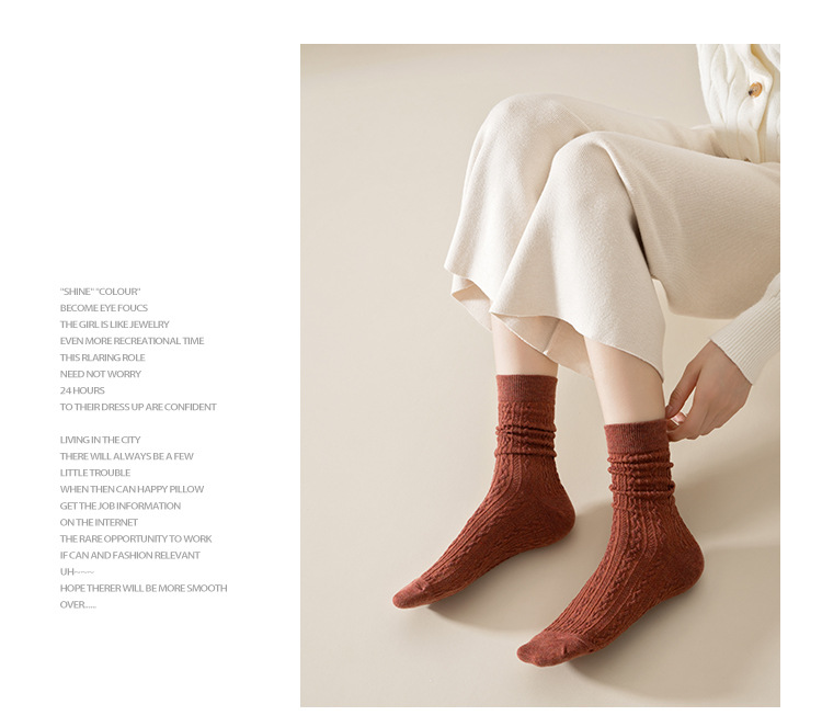 Pletené ponožky do půlky lýtka